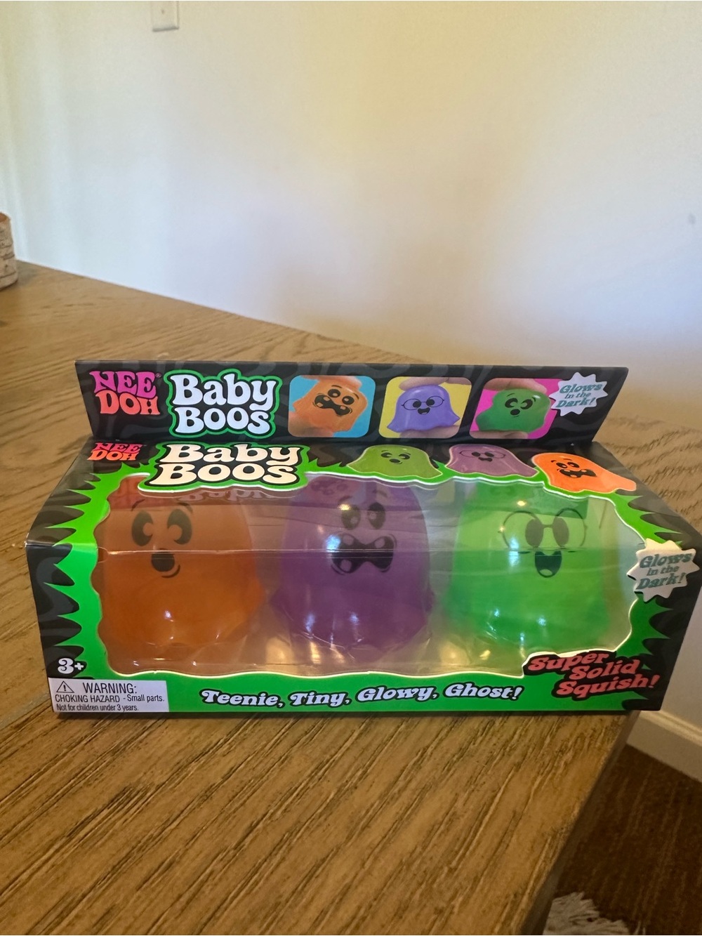 NeeDoh Baby Boos 3-Pack Glow in the Dark Halloween Squishies – New